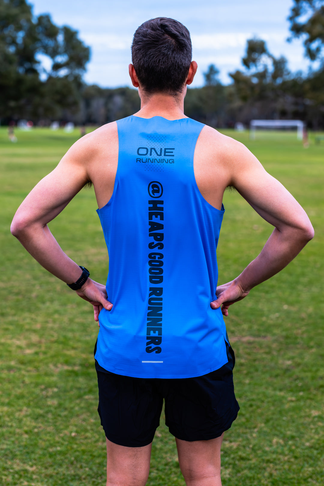 Victory Speed Tech Singlet For Men - @HeapsGoodRunners - Granada Sky