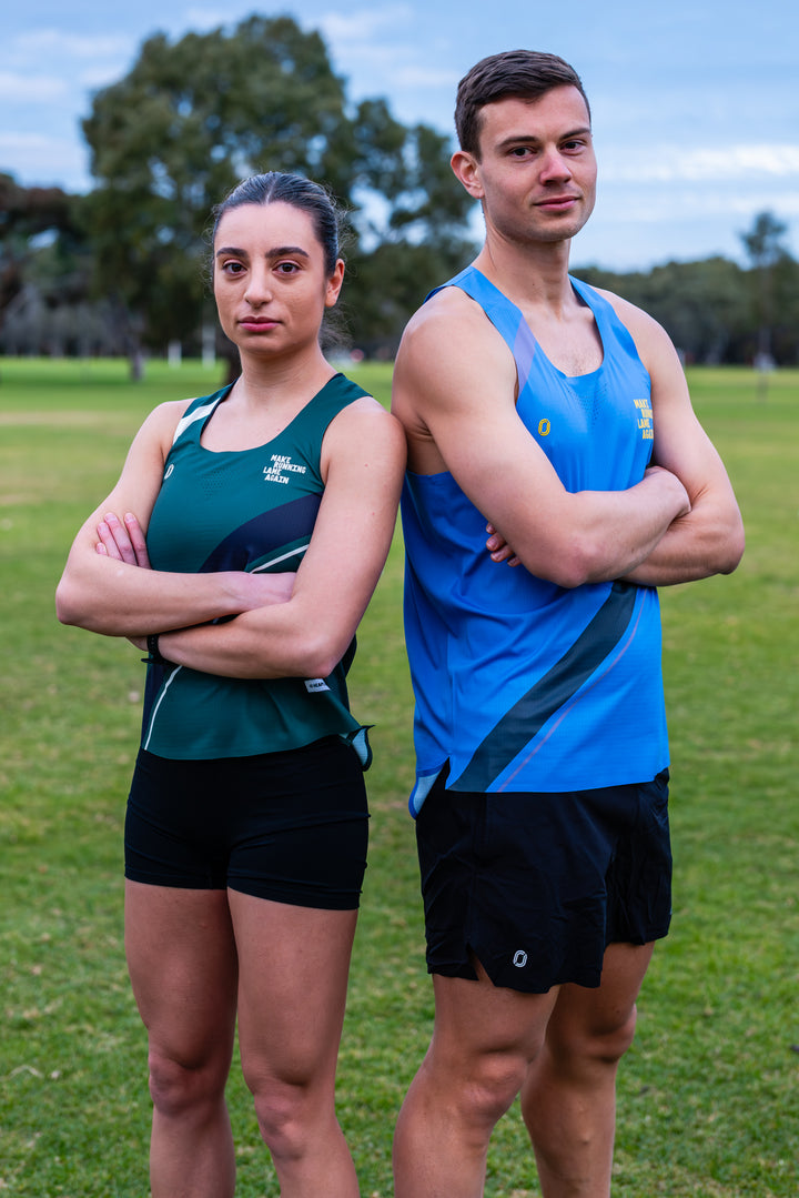 Victory Speed Tech Singlet For Men - @HeapsGoodRunners - Granada Sky