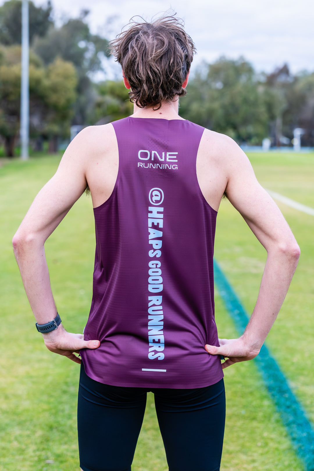 Victory Speed Tech Singlet For Men - @HeapsGoodRunners - Zinfandel
