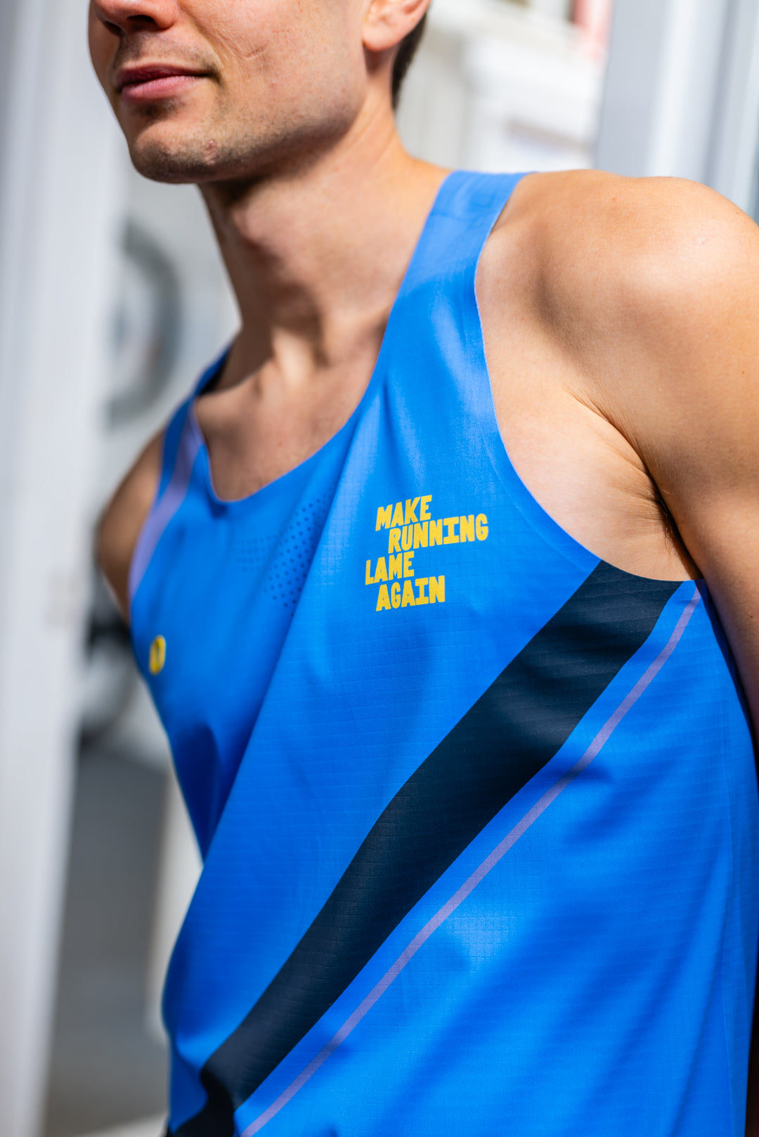 Victory Speed Tech Singlet For Men - @HeapsGoodRunners - Granada Sky