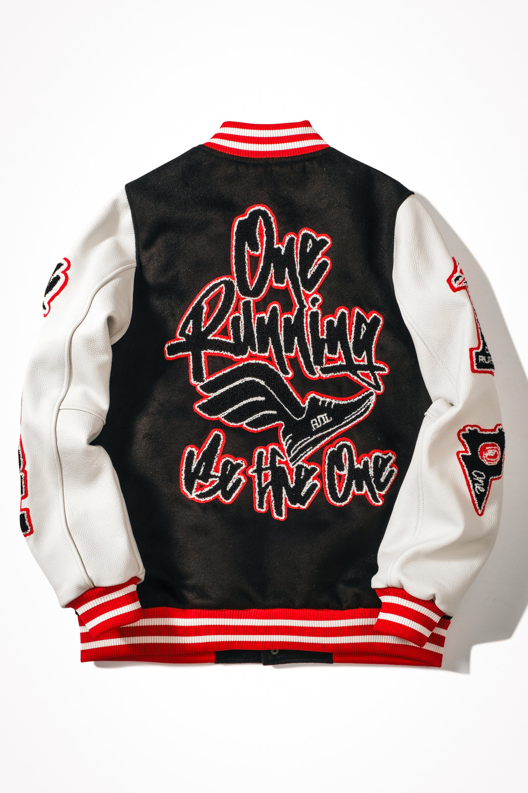"MJC Trophy Room" Wool-Blend Felt and Leather Varsity Jacket SS24