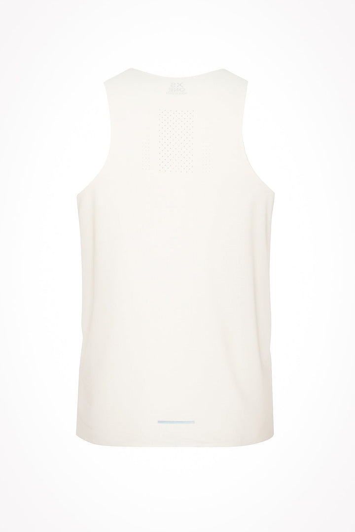 Victory Speed Tech Singlet Ivory & Orange For Men