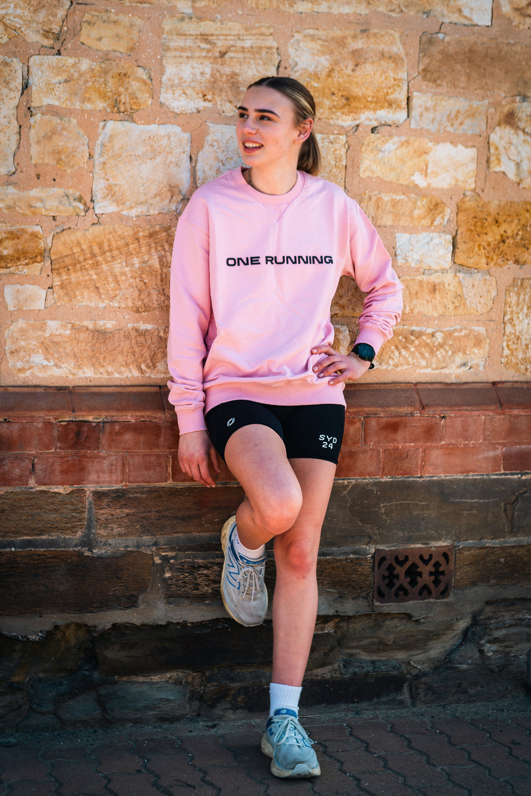 Clubroom Crewneck Blush Large logo & "BE THE ONE" back