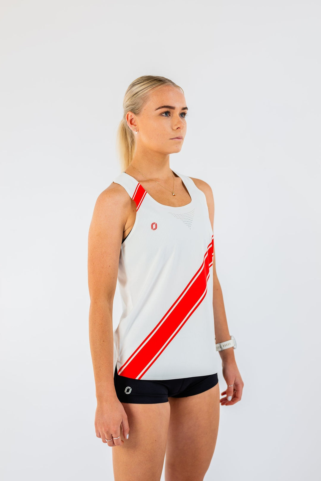Victory Speed Tech Singlet Red & White For Women
