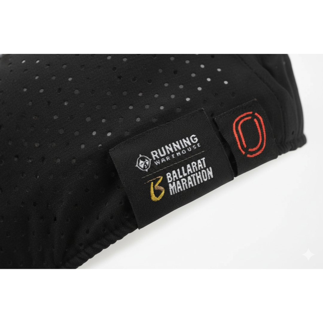 Performance Running Hat Black PRE-ORDER - Ballarat Marathon